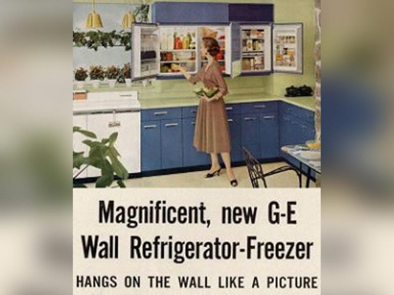 1955 Vintage GE Wall Refrigerator Freezer Moonglow Repair